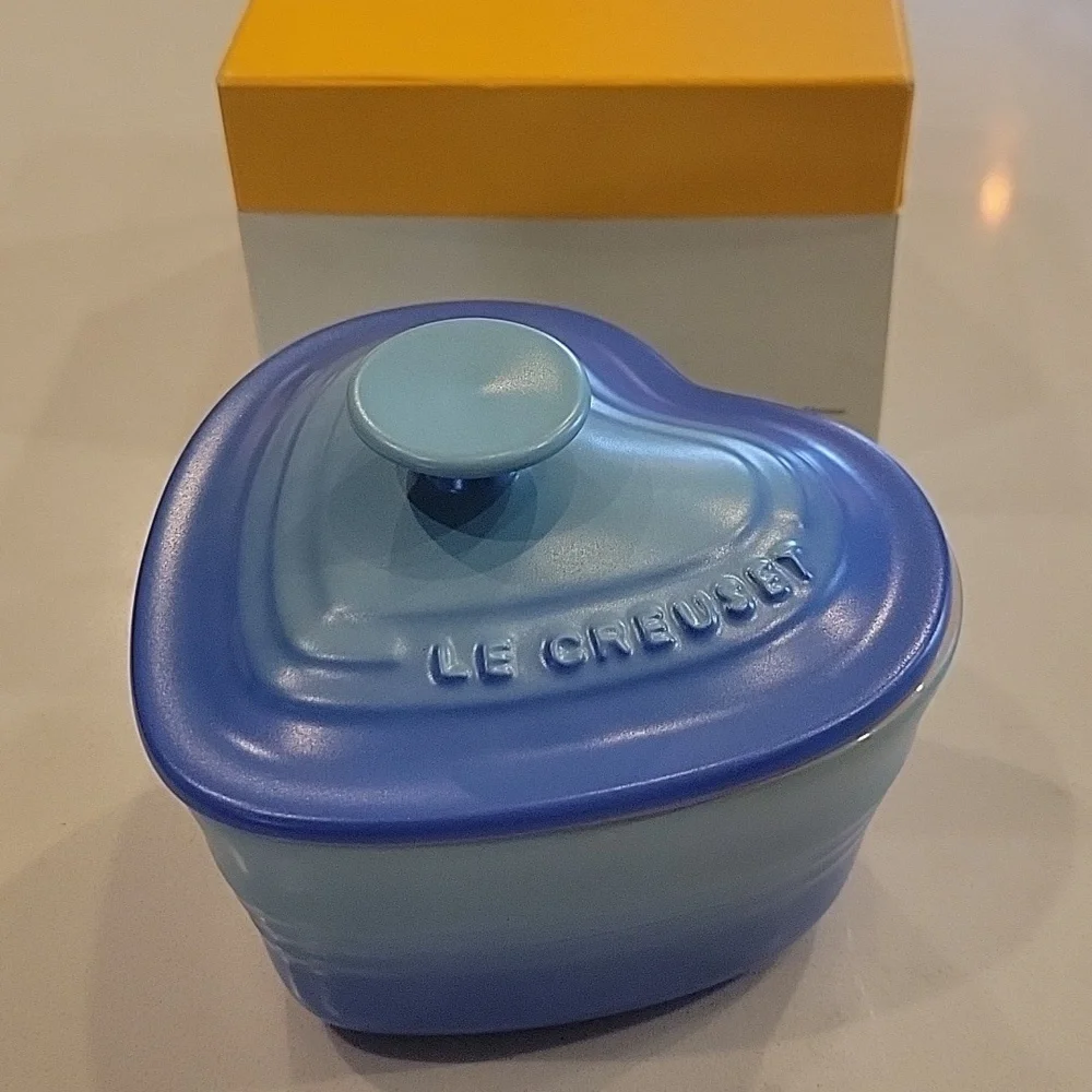 Le Creuset Ombre Matte Blue Heart Ramekin